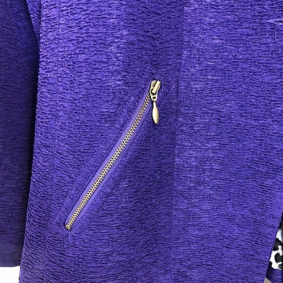 Chico's Purple Toby Textured Blazer African Amethyst US Small Chicos Size 0 NWT - Picture 5 of 9
